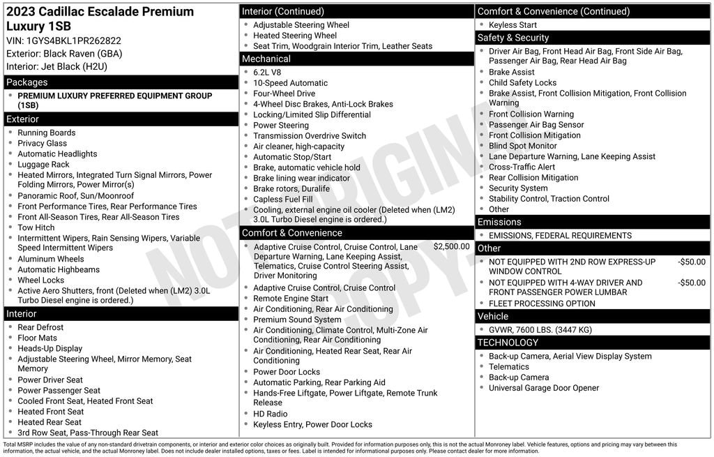 Used 2023 CADILLAC Escalade Premium Luxury SUV