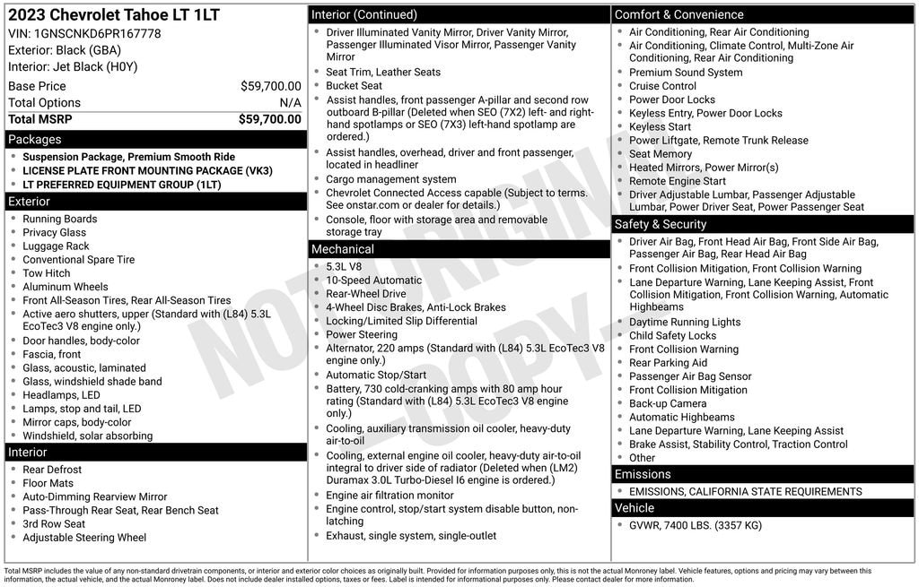 Used 2023 Chevrolet Tahoe LT SUV