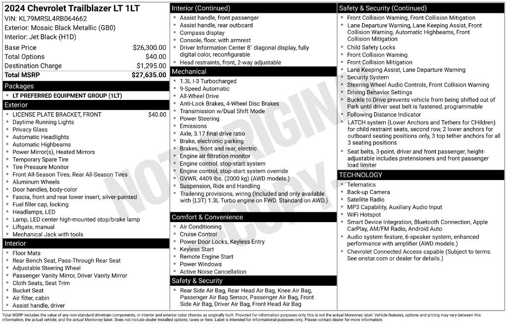 2024 Chevrolet TrailBlazer LT - Photo 39