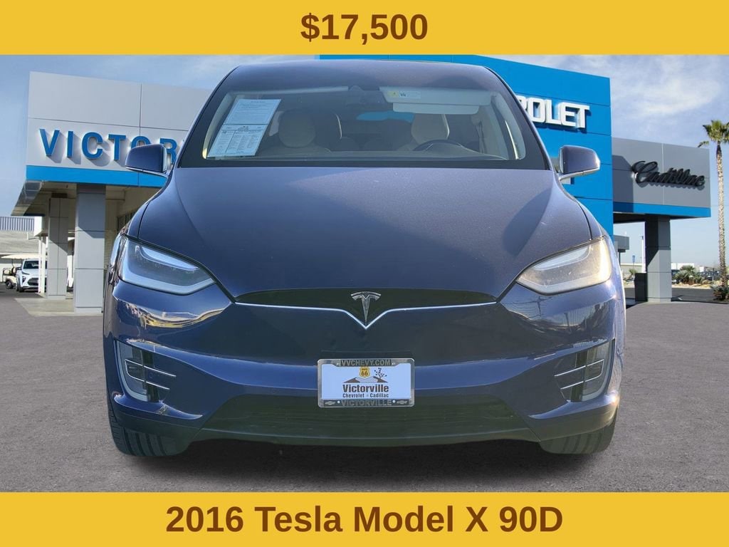 Used 2016 Tesla Model X 90D with VIN 5YJXCBE21GF005795 for sale in Victorville, CA