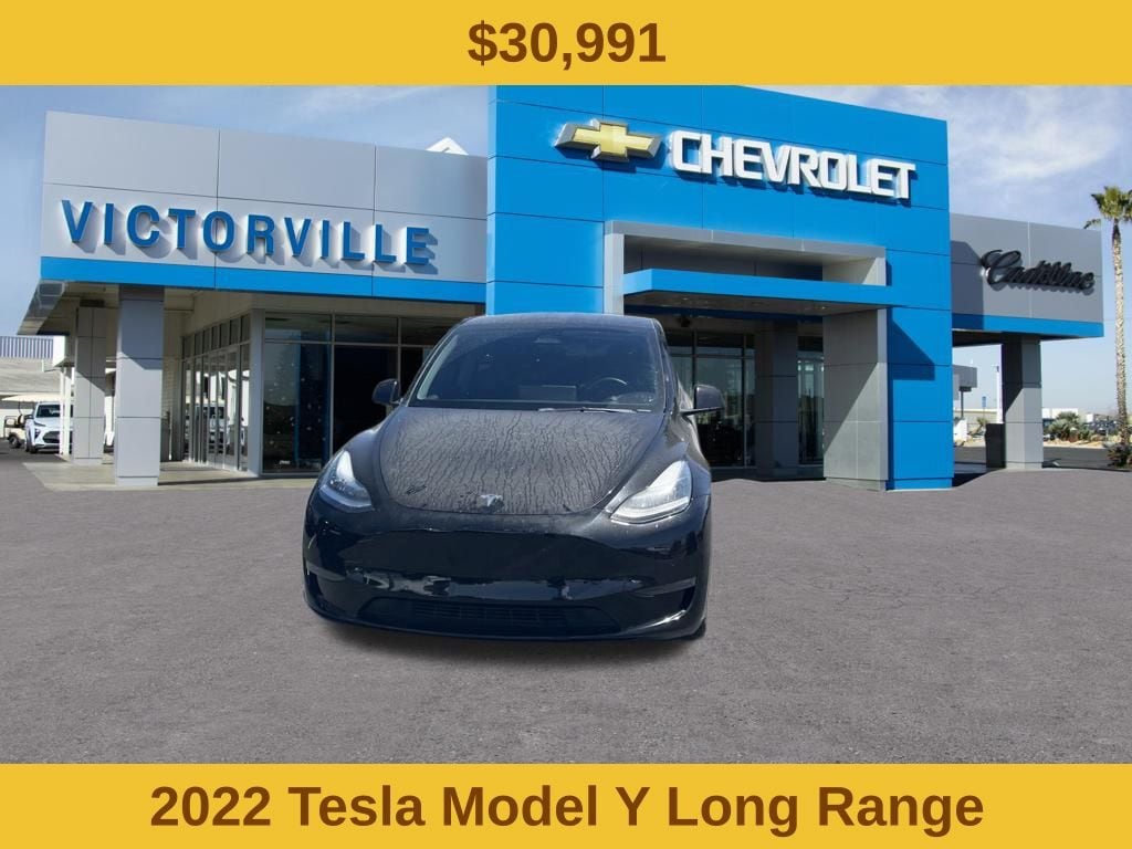 Used 2022 Tesla Model Y Long Range with VIN 7SAYGDEE5NA008856 for sale in Victorville, CA