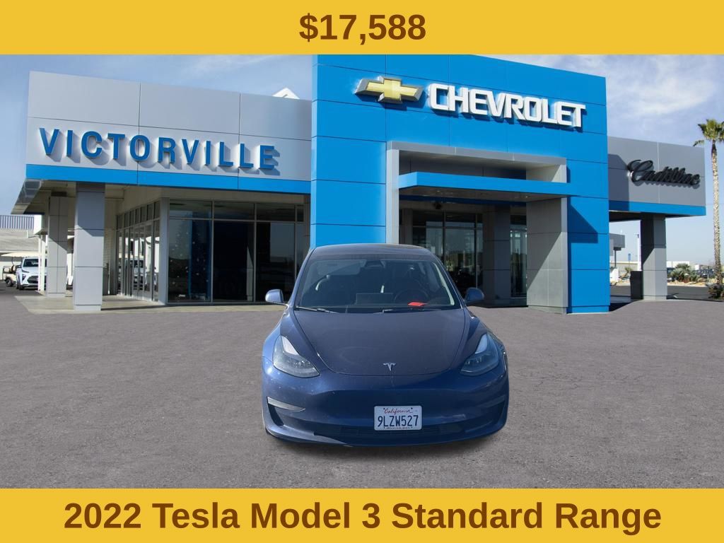 Used 2022 Tesla Model 3 Base with VIN 5YJ3E1EA5NF143184 for sale in Victorville, CA