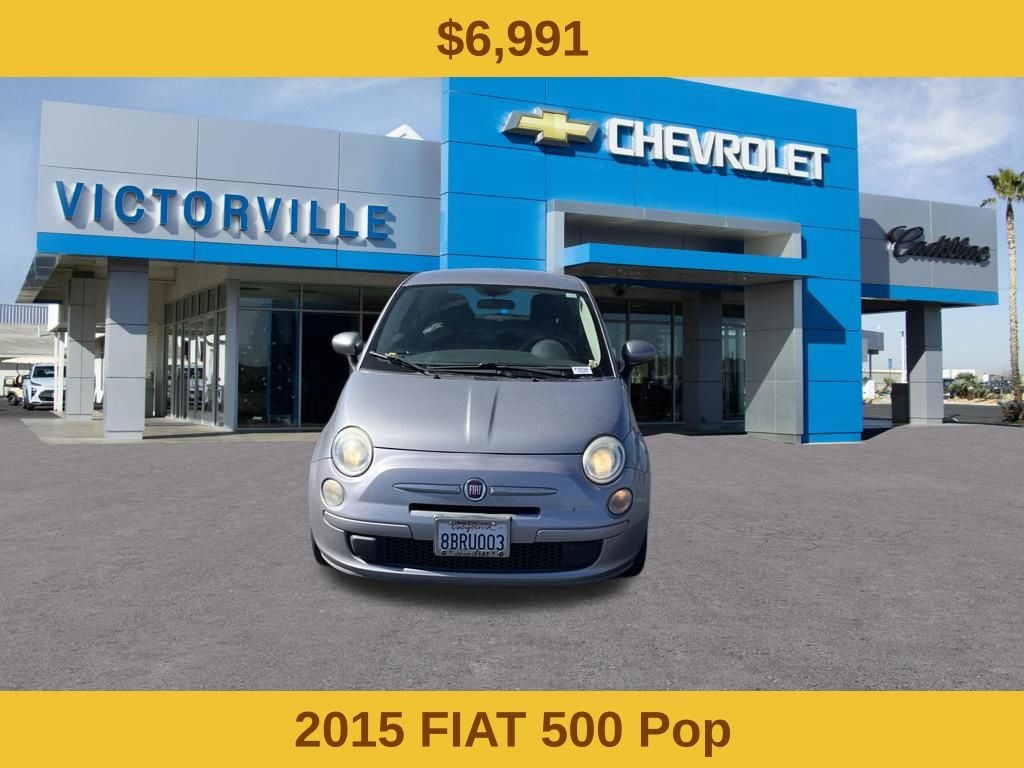 Used 2015 FIAT 500 Pop with VIN 3C3CFFAR5FT689772 for sale in Victorville, CA