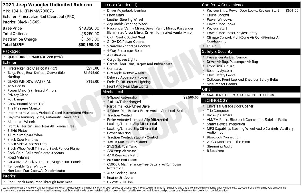 Certified 2021 Jeep Wrangler Unlimited Rubicon SUV