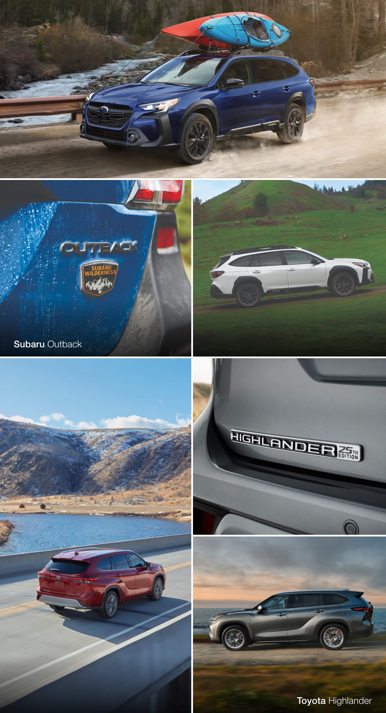 Subaru Outback vs. Toyota Highlander: Specs, Performance & MPG