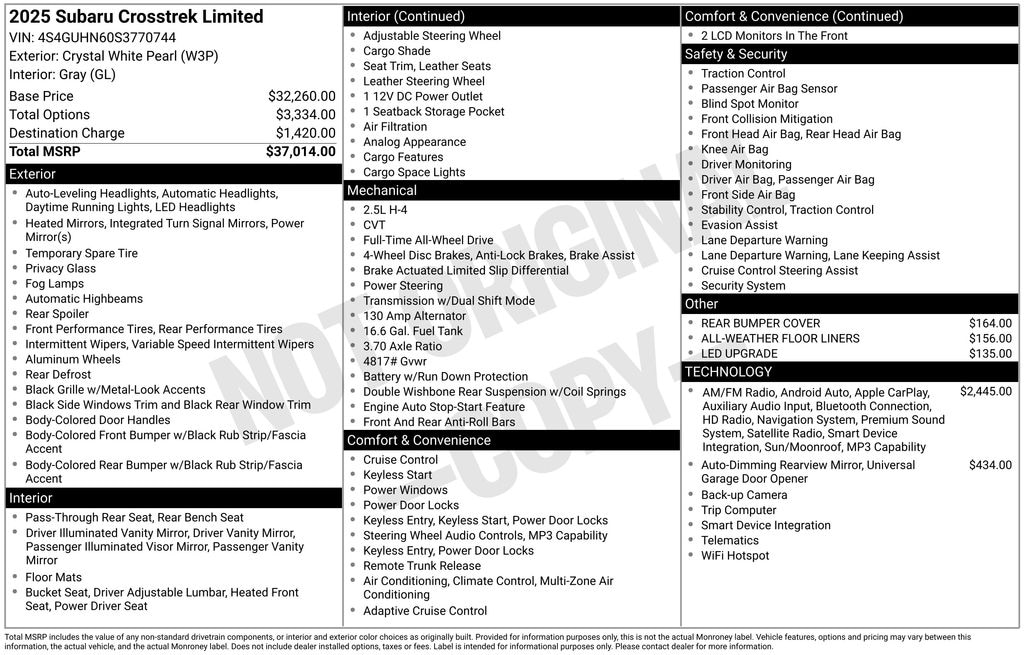 New 2025 Subaru Crosstrek Limited SUV