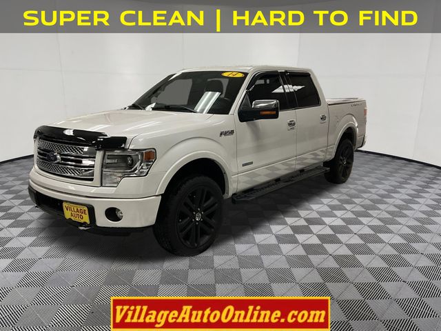 White Platinum Clearcoat Metallic 2014 Ford F-150 Limited SuperCrew 4WD Pickup Truck Four-Wheel Drive 6-Speed Automatic