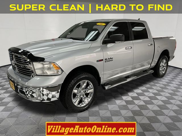 Bright Silver Metallic Clearcoat 2016 RAM 1500 Big Horn Crew Cab 4WD Pickup Truck Four-Wheel Drive 8-Speed Automatic
