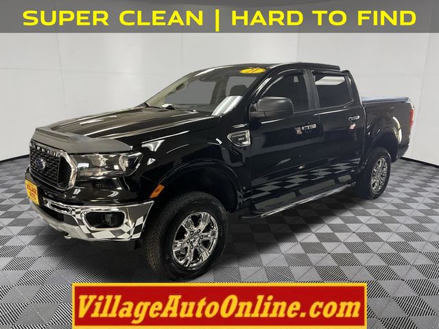 Shadow Black 2021 Ford Ranger XLT SuperCrew 4WD Pickup Truck Four-Wheel Drive Automatic