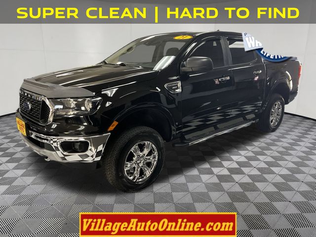 Shadow Black 2021 Ford Ranger XLT SuperCrew 4WD Pickup Truck Four-Wheel Drive Automatic