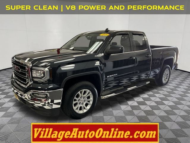 Dark Slate Metallic 2017 GMC Sierra 1500 SLE Double Cab 4WD Pickup Truck Four-Wheel Drive 6-Speed Automatic Overdrive