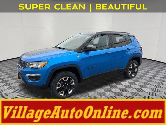 Laser Blue Pearlcoat 2018 Jeep Compass SUV / Crossover Four-Wheel Drive 9-Speed Automatic