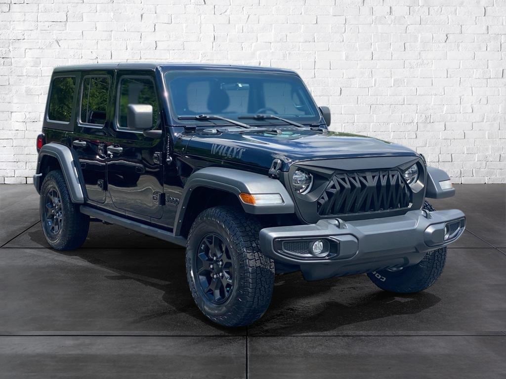 Used 2021 Jeep Wrangler Unlimited Willys with VIN 1C4HJXDG9MW837154 for sale in Chattanooga, TN