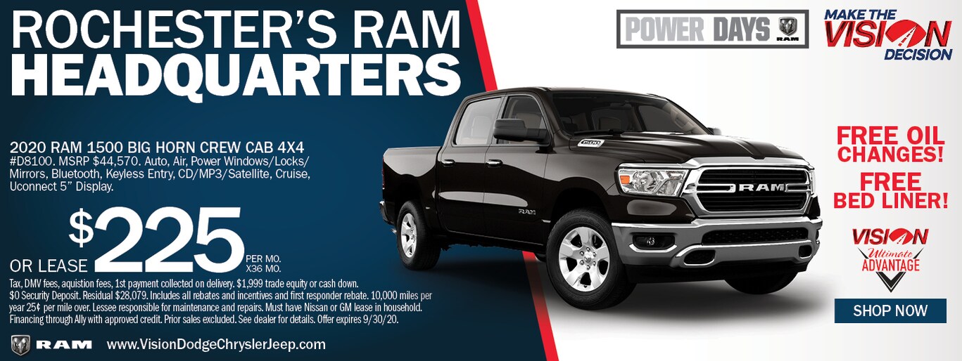 Vision Dodge Chrysler Jeep Ram Car Dealership in Rochester