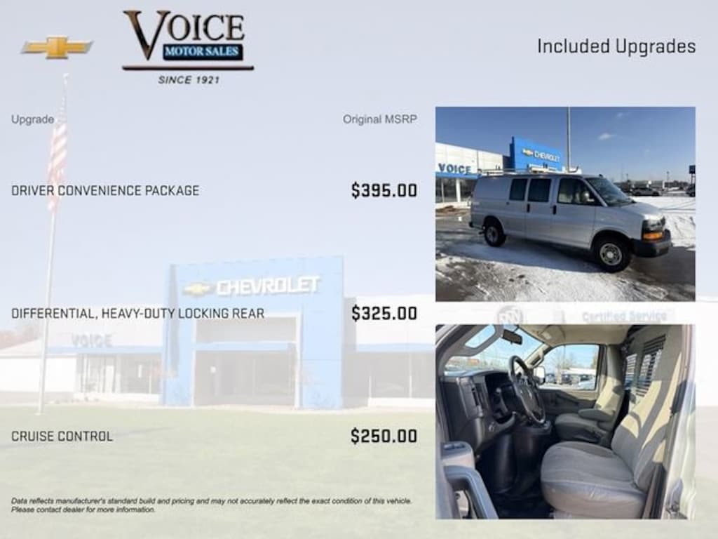 Used 2020 Chevrolet Express Cargo 2500 WT Van