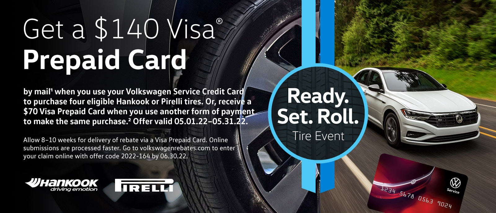 VW Service Credit Card tire special