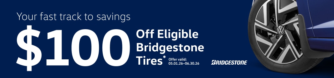 Your fast track to savings, $100 off eligible Bridgestone tires