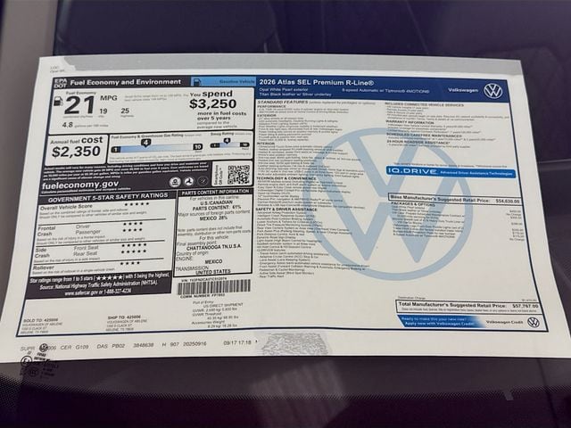 2026 Volkswagen Atlas SEL Premium R-Line - Photo 20