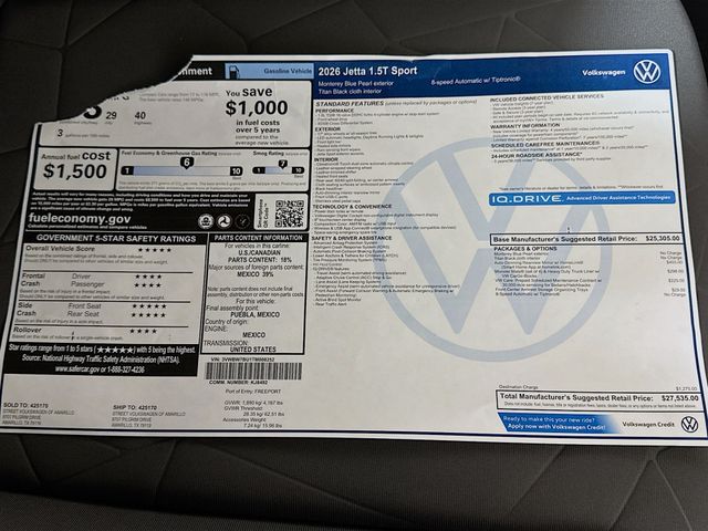 2026 Volkswagen Jetta Sport - Photo 18