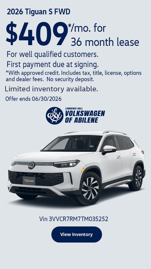 New Volkswagen Specials | Volkswagen of Abilene