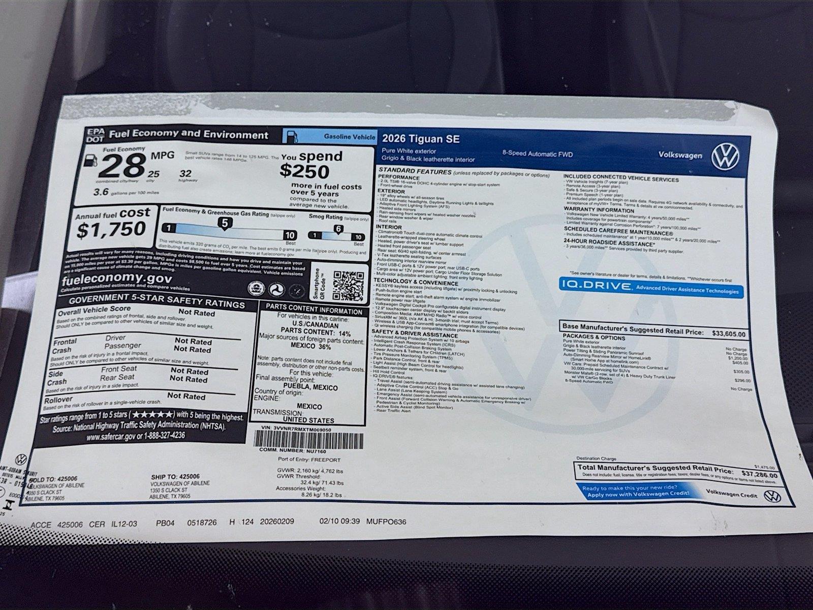 2026 Volkswagen Tiguan SE - Photo 18