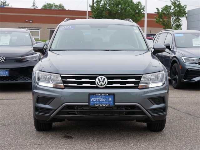 Certified 2021 Volkswagen Tiguan S with VIN 3VV0B7AX2MM052703 for sale in Inver Grove, Minnesota