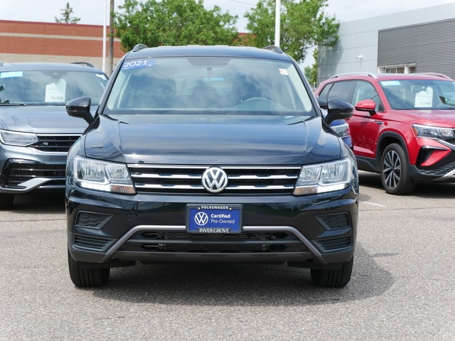 Certified 2021 Volkswagen Tiguan S with VIN 3VV0B7AX2MM047453 for sale in Inver Grove, Minnesota