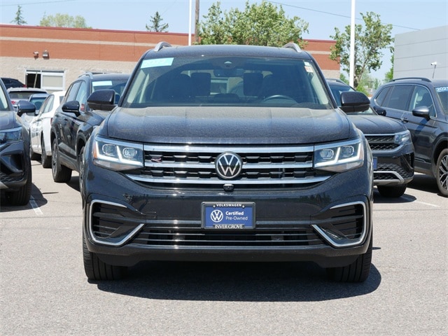 Certified 2022 Volkswagen Atlas SEL Premium R-Line with VIN 1V2FR2CA5NC520974 for sale in Inver Grove, Minnesota