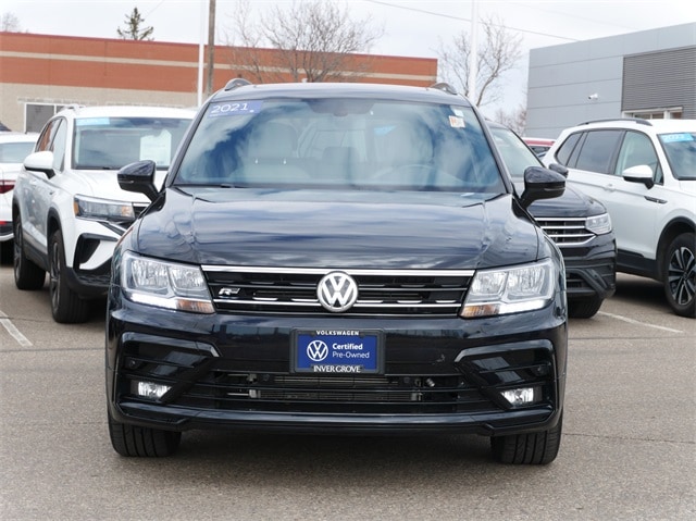 Certified 2021 Volkswagen Tiguan SE R-LINE BLACK with VIN 3VV2B7AX2MM082051 for sale in Inver Grove, Minnesota