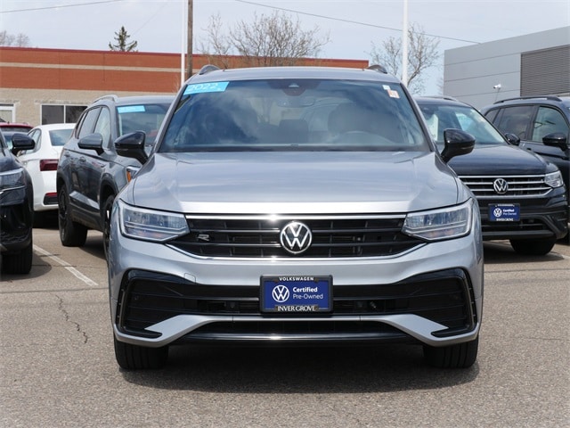 Certified 2022 Volkswagen Tiguan SE R-LINE BLACK with VIN 3VV8B7AX0NM062487 for sale in Inver Grove, Minnesota