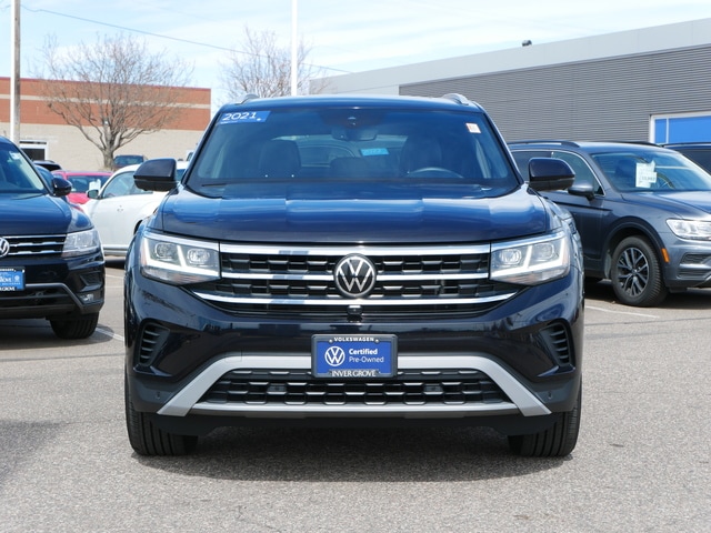 Certified 2021 Volkswagen Atlas Cross Sport SEL Premium with VIN 1V2TC2CA2MC220702 for sale in Inver Grove, Minnesota