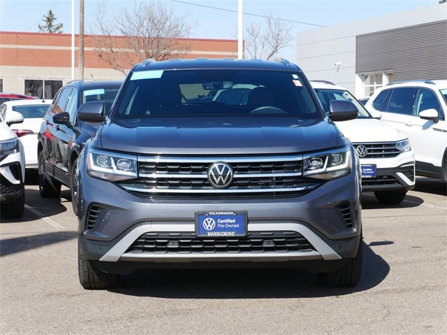 Certified 2023 Volkswagen Atlas Cross Sport SE w/Tech with VIN 1V2HE2CA0PC228124 for sale in Inver Grove, Minnesota