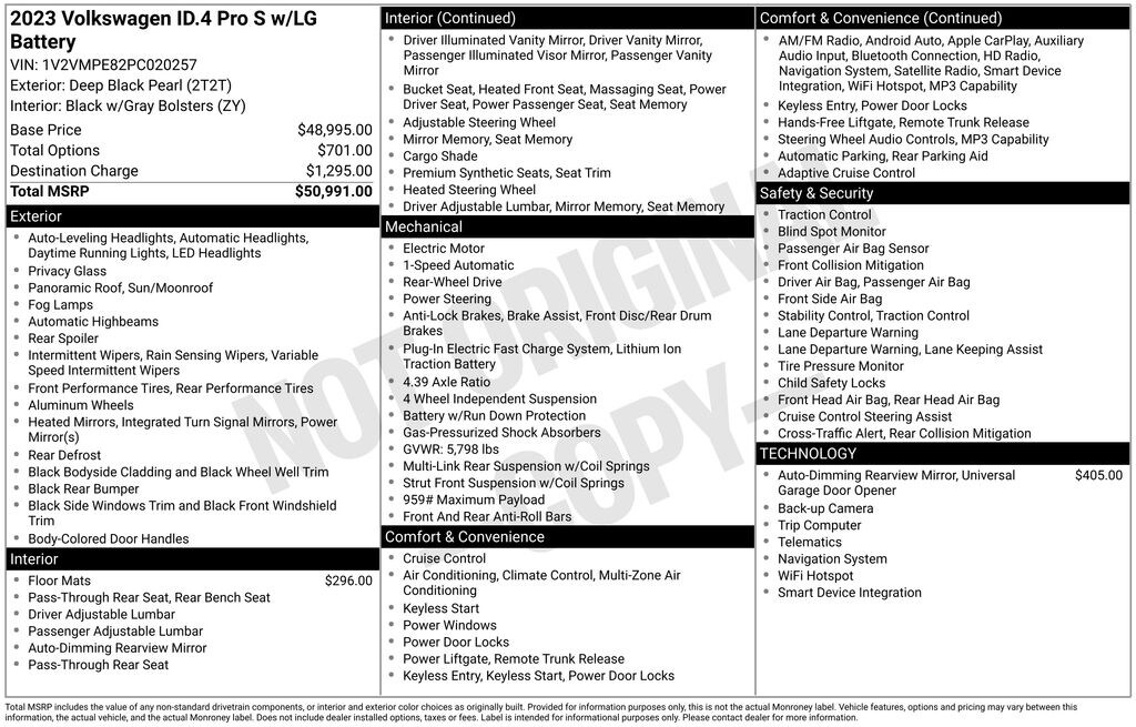 Used 2023 Volkswagen ID.4 Pro S w/LG Battery SUV