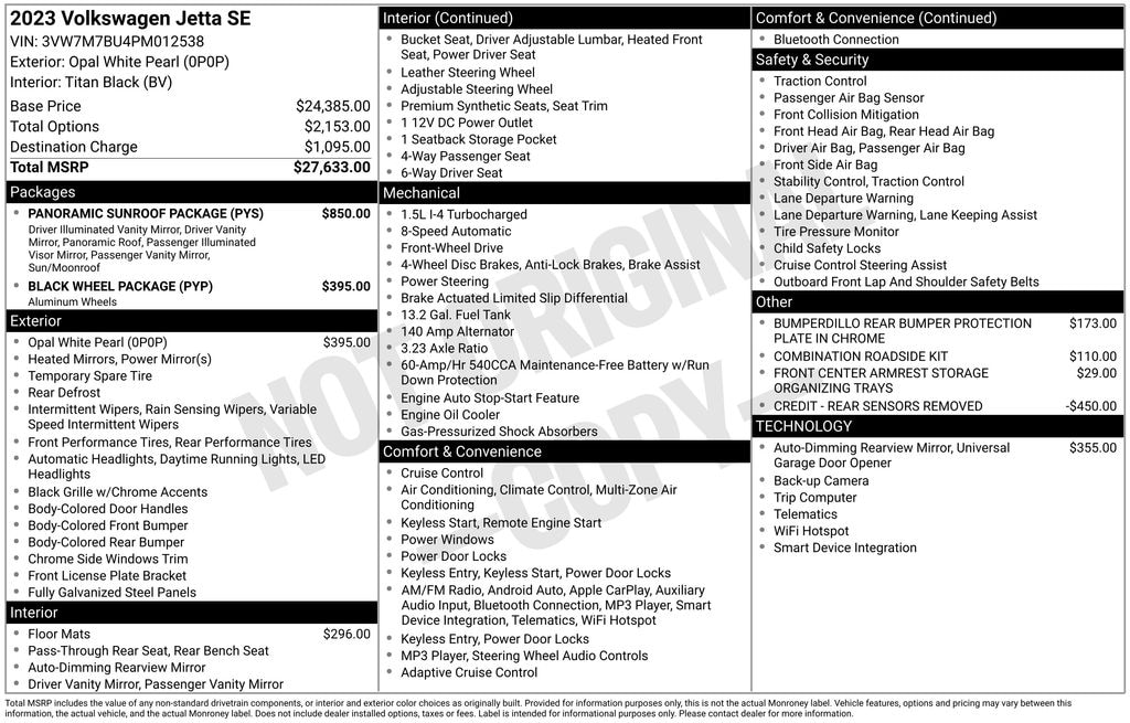 Used 2023 Volkswagen Jetta 1.5T SE Sedan