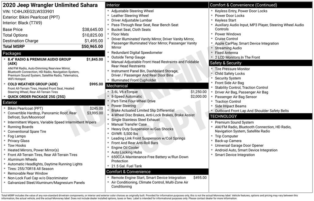 Used 2020 Jeep Wrangler Unlimited Sahara SUV