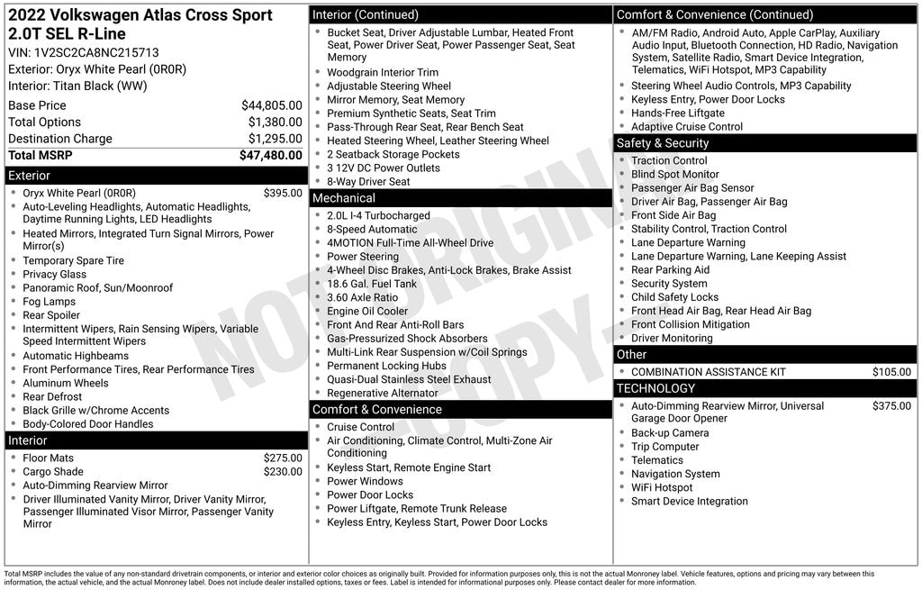 Used 2022 Volkswagen Atlas Cross Sport 2.0T SEL R-Line SUV