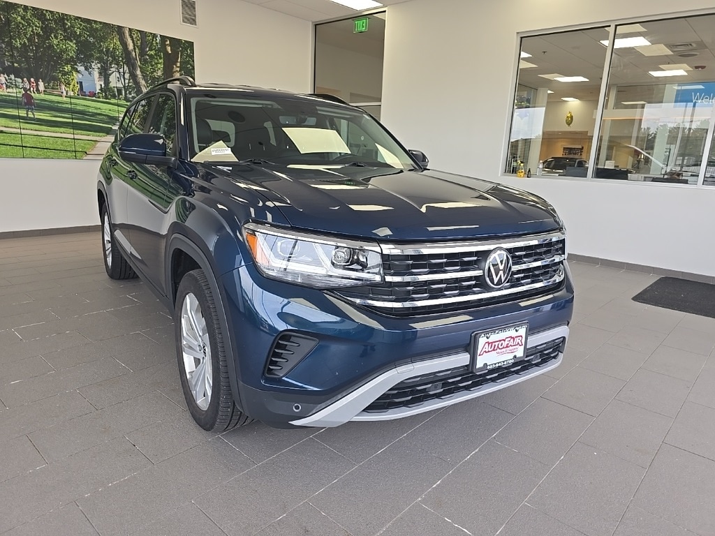 Certified 2022 Volkswagen Atlas SE w/Tech with VIN 1V2HP2CA9NC517378 for sale in Merrimack, NH
