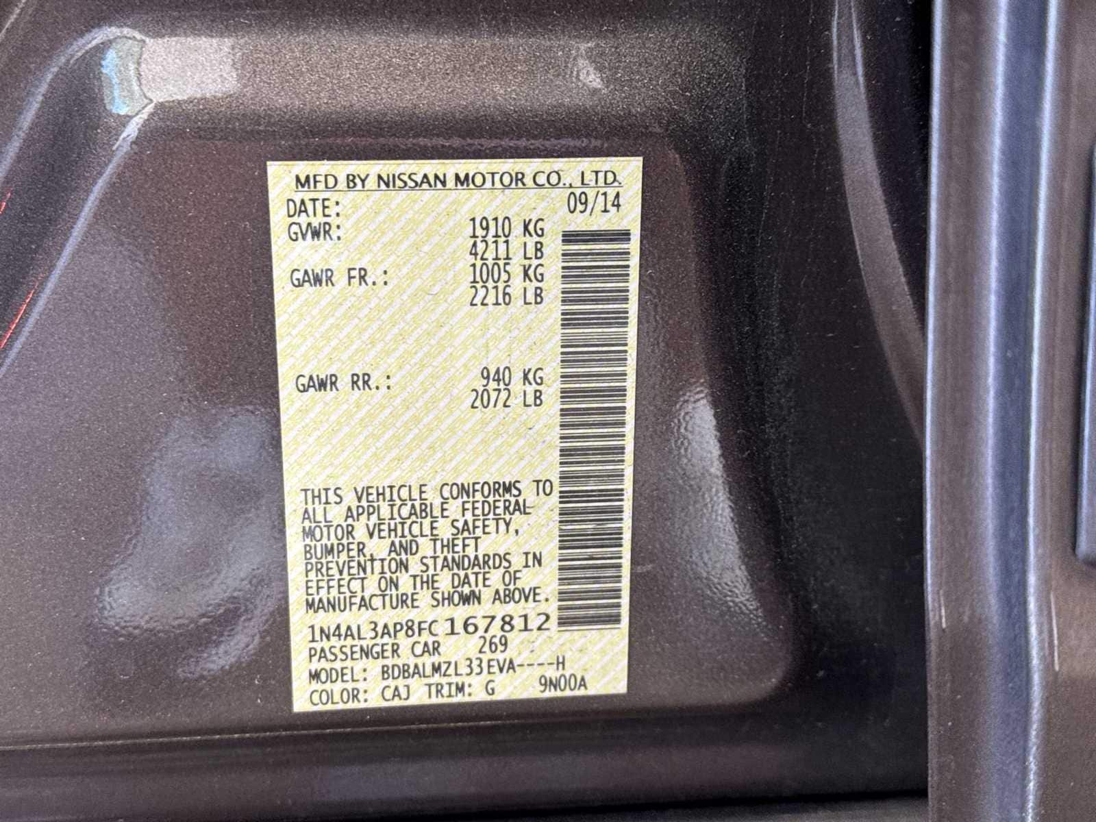 Thumbnail: 2015 Nissan Altima - 34