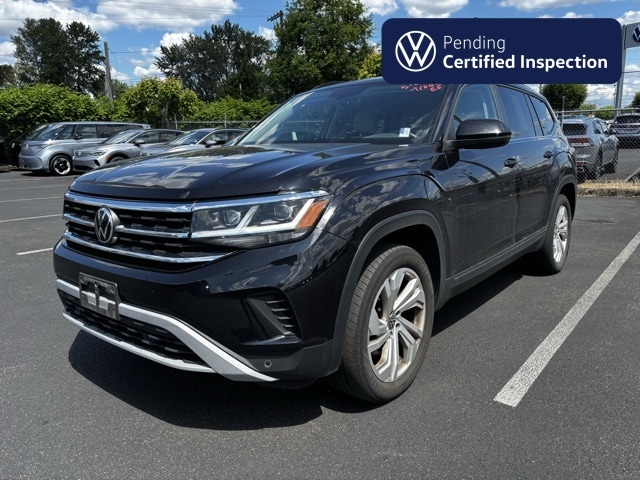 Certified 2021 Volkswagen Atlas SE w/Tech with VIN 1V2HR2CA1MC530599 for sale in Puyallup, WA