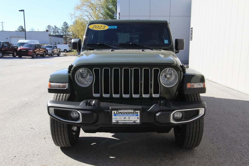 Used 2023 Jeep Wrangler 4-Door Sahara with VIN 1C4HJXEN2PW574510 for sale in Rutland, VT