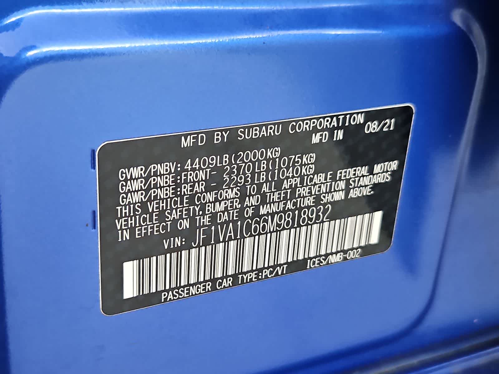 Thumbnail: 2021 Subaru WRX - 35