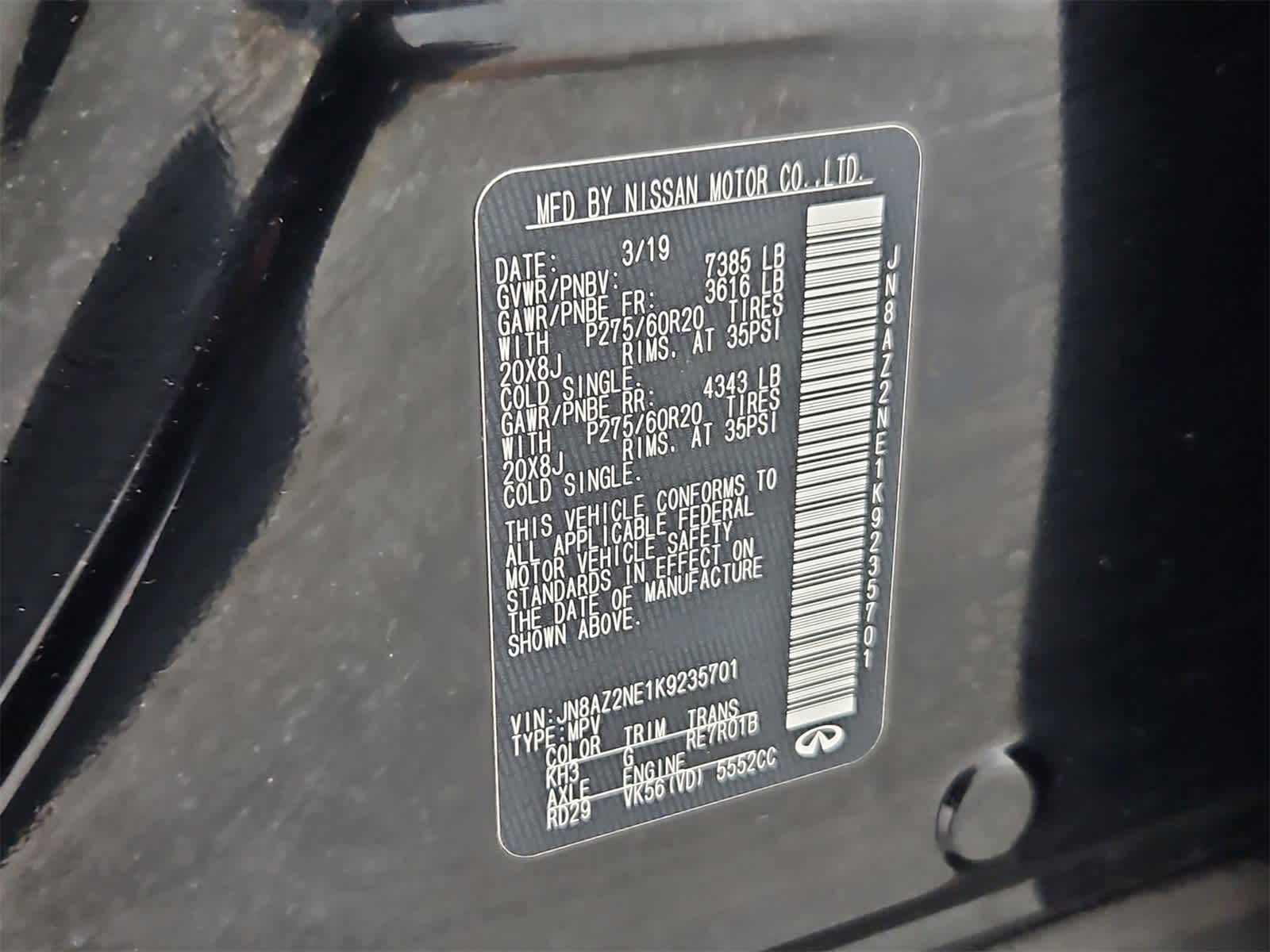 Thumbnail: 2019 INFINITI QX80 - 38