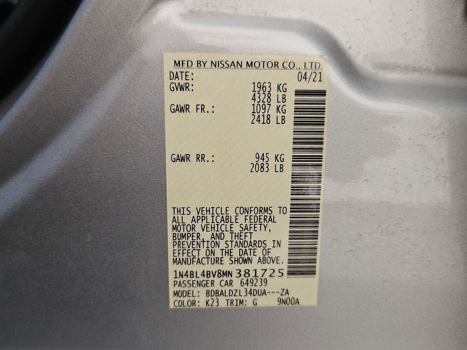 Thumbnail: 2021 Nissan Altima - 35