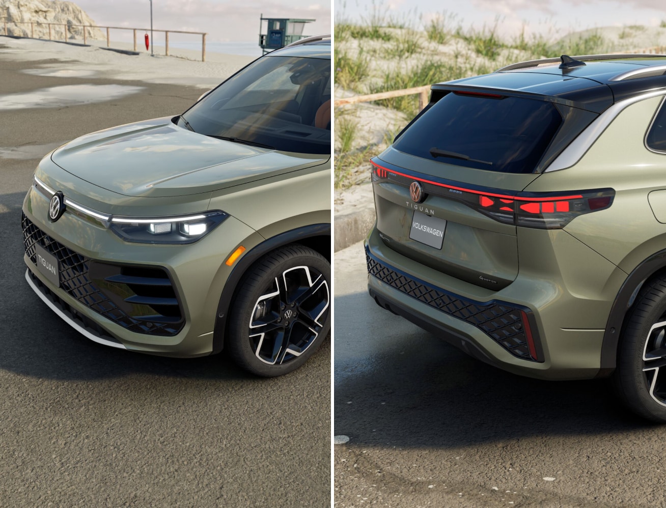 Exterior front and back of the new Volkswagen Tiguan