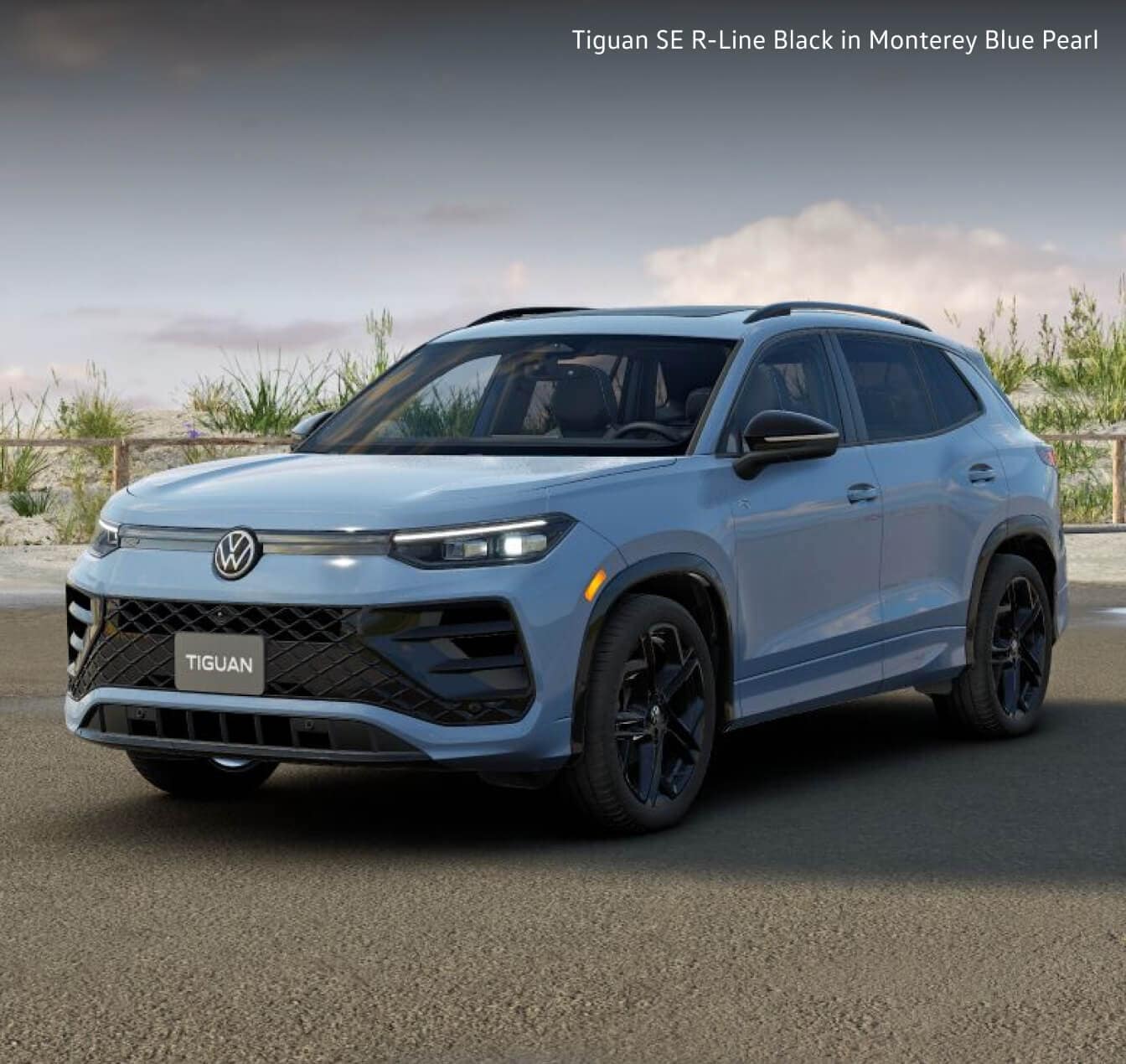 2026 Volkswagen Tiguan SE R-Line Black in Monterey Blue Pearl