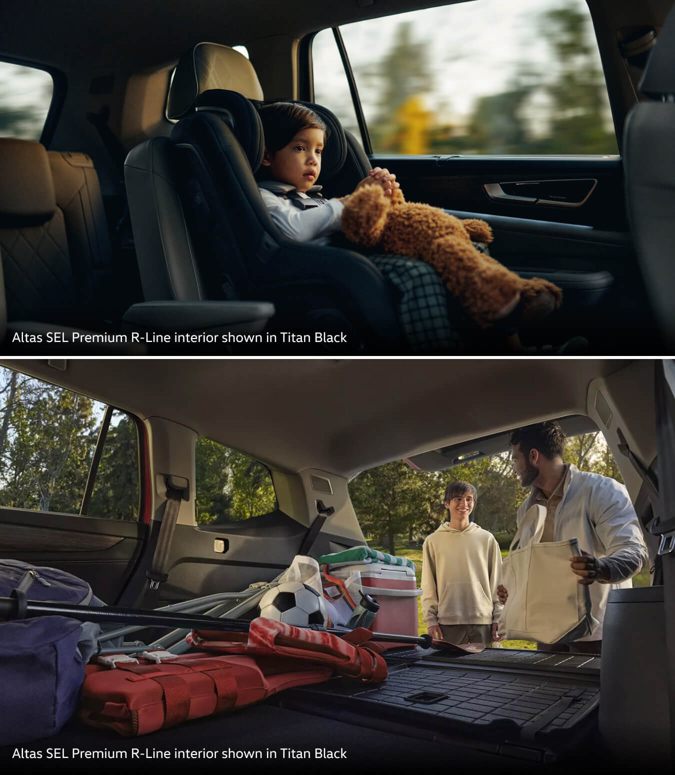 MY26 Atlas SEL Premium Edition R-Line interior in Titan Black