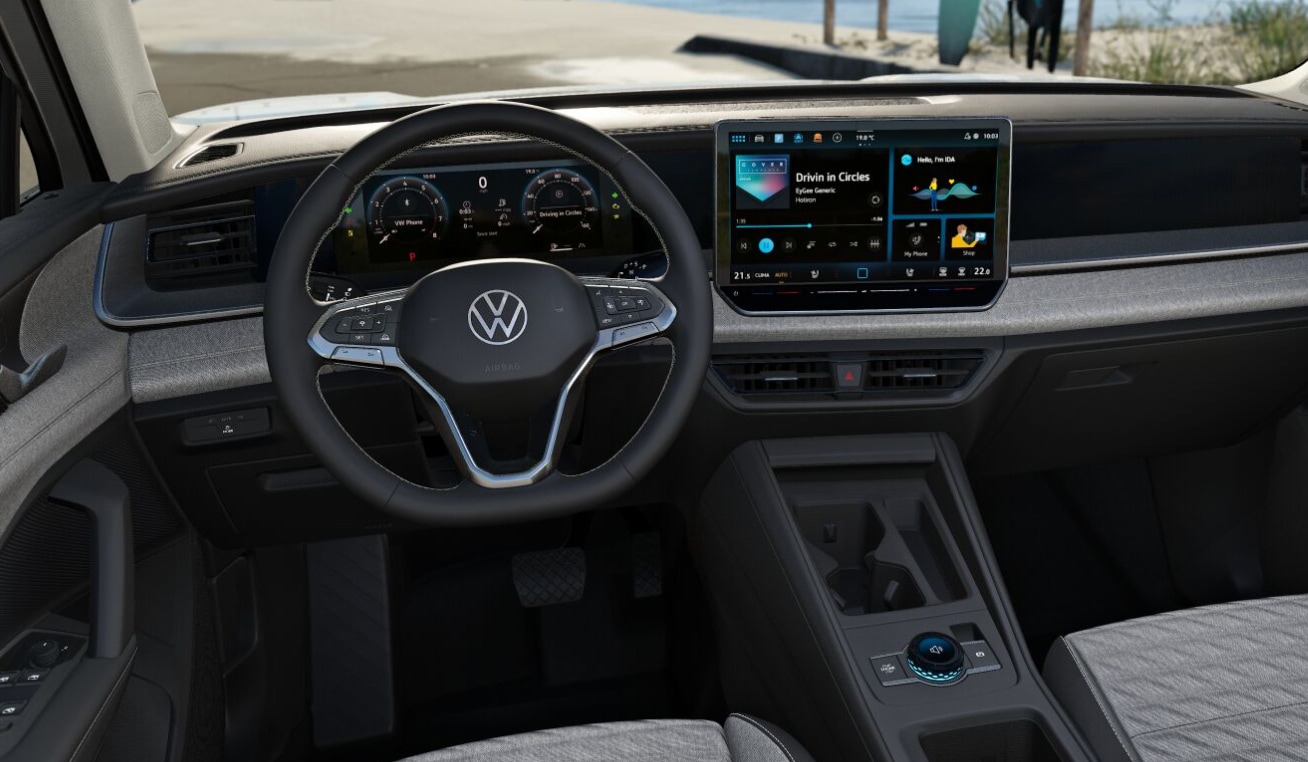 Interior dashboard view of the new 2026 Volkswagen Tiguan S