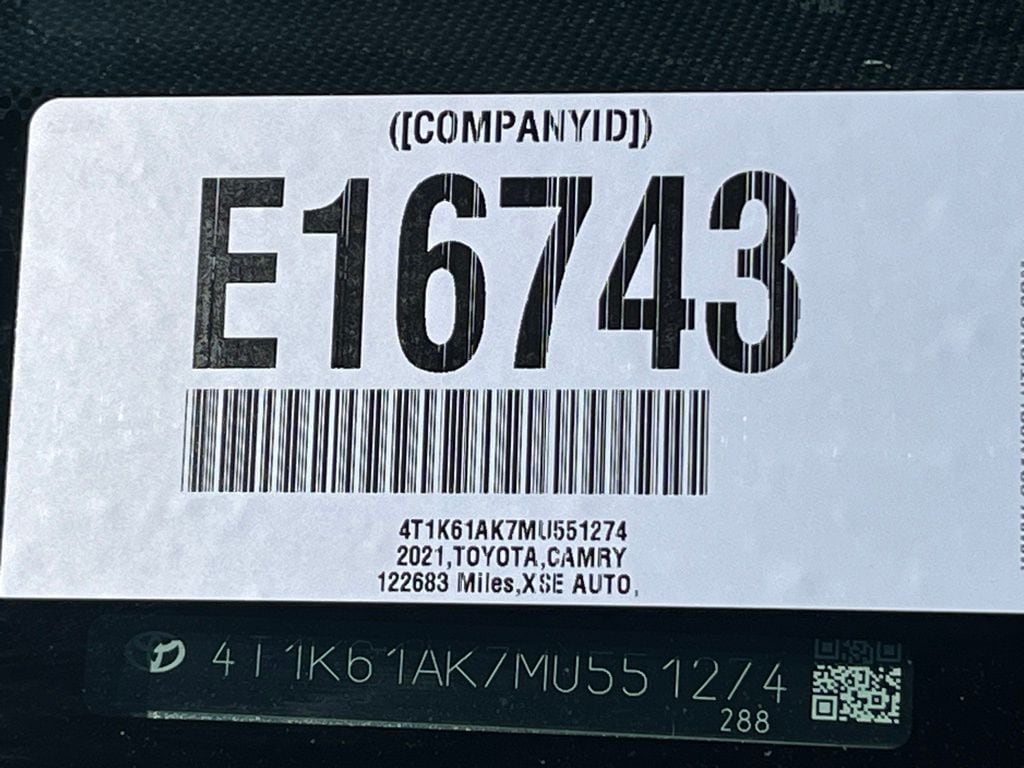 Used 2021 Toyota Camry XSE Sedan