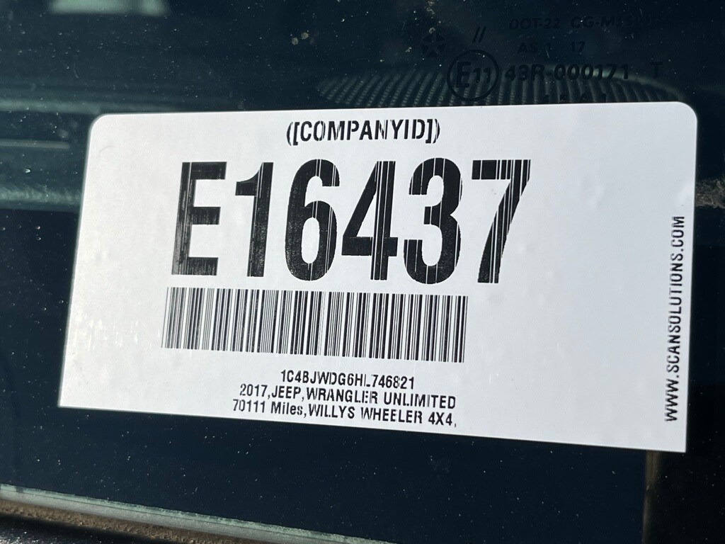 Used 2017 Jeep Wrangler Unlimited Willys SUV