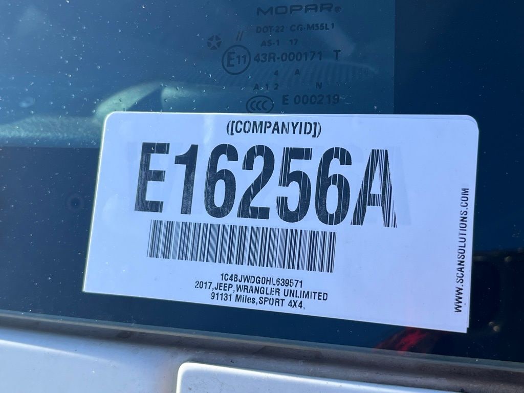 Used 2017 Jeep Wrangler Unlimited Sport SUV